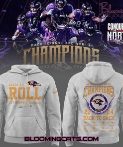 Baltimore Ravens x AFC North Champions Grey Hoodie