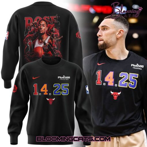 Chicago Bulls Derrick Rose Night Limied Edition Black Sweatshirt