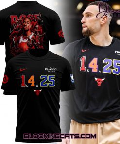 Chicago Bulls Derrick Rose Night Limied Edition Black T-shirt