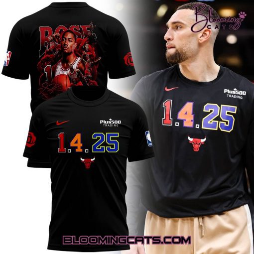 Chicago Bulls Derrick Rose Night Limied Edition Black T-shirt