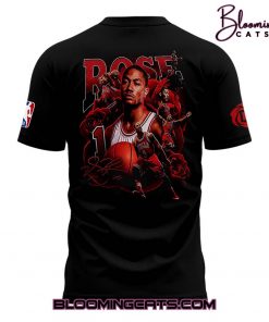 Chicago Bulls Derrick Rose Night Limied Edition Black Tshirt