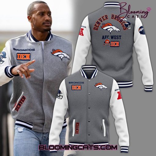 Denver Broncos Limited Edition Grey Baseball Jacket