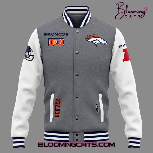 Denver Broncos Limited Edition Grey Baseball Jacket