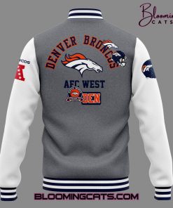 Denver Broncos Limited Edition Grey Baseball Jacket