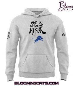 Detroit Lions Inspire Change Be A Change Maker NFL Grey Hoodie