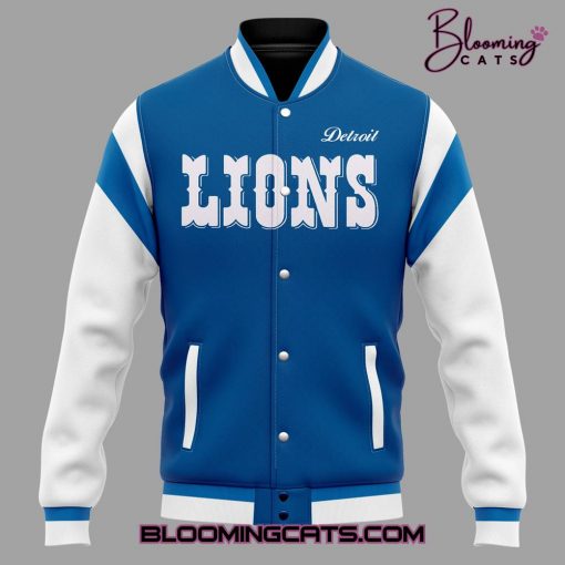 Detroit Lions x Quinn XCII Limited Edition Blue Baseball Jacket