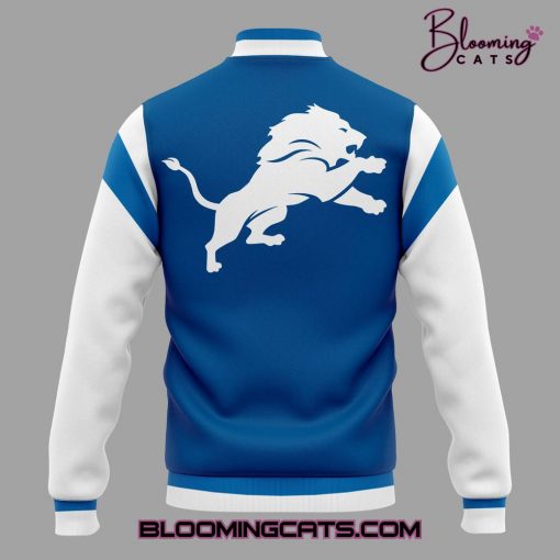 Detroit Lions x Quinn XCII Limited Edition Blue Baseball Jacket