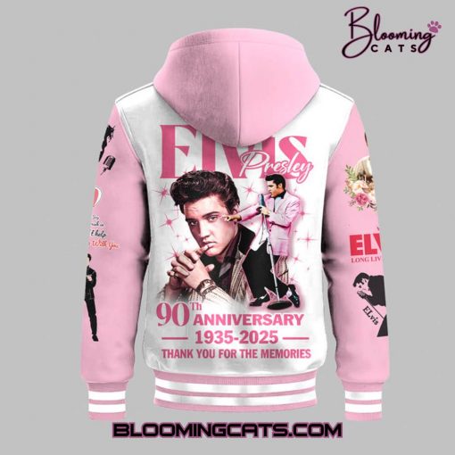 Elvis Presley 90th Anniversary Limited Edition Pink Baseball Jacket