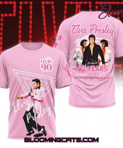 Elvis Presley 90th Anniversary Limited Edition Pink Shirt