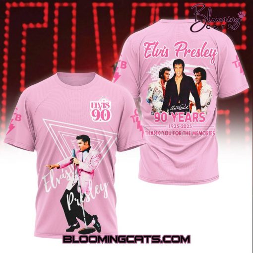 Elvis Presley 90th Anniversary Limited Edition Pink Shirt