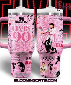 Elvis Presley 90th Anniversary Limited Edition Pink Stanley Tumbler