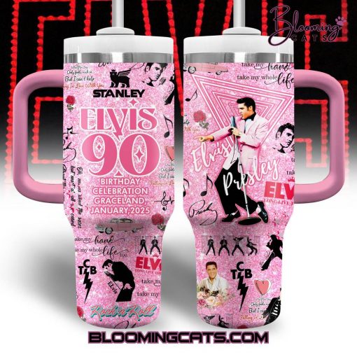 Elvis Presley 90th Anniversary Limited Edition Pink Stanley Tumbler