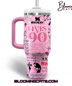 Elvis Presley 90th Anniversary Limited Edition Pink Stanley Tumbler