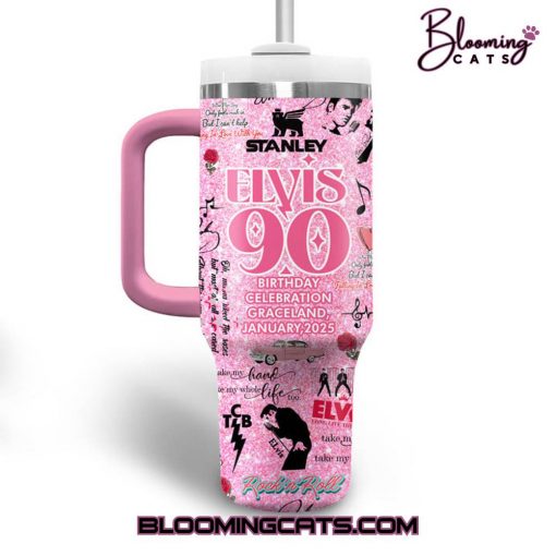 Elvis Presley 90th Anniversary Limited Edition Pink Stanley Tumbler