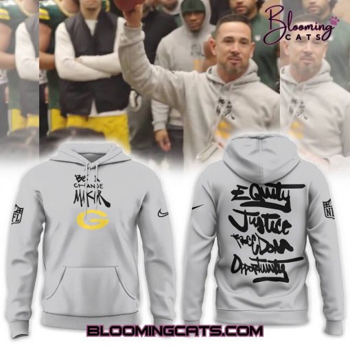 Green Bay Packers Be A Change Maker NFL Grey Hoodie