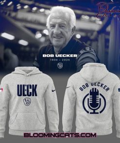 Honoring The Legend Brewers icon Baseball Hall of Famer Bob Uecker Grey Hoodie