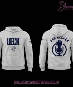 Honoring The Legend Brewers icon Baseball Hall of Famer Bob Uecker Grey Hoodie