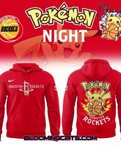 Houston Rockets x Pokemon Night 2025 Limited Edition Red Hoodie