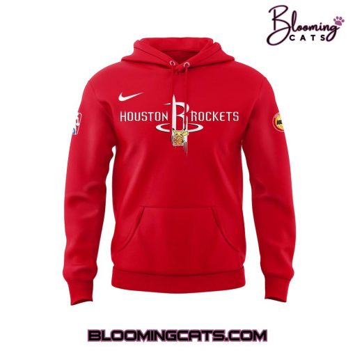 Houston Rockets x Pokemon Night 2025 Limited Edition Red Hoodie