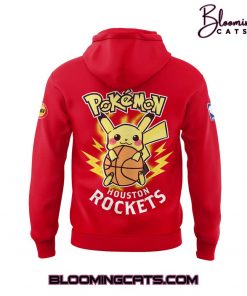 Houston Rockets x Pokemon Night 2025 Limited Edition Red Hoodie