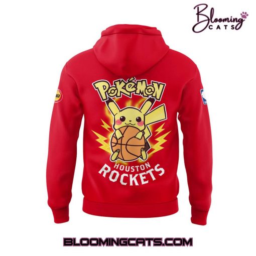 Houston Rockets x Pokemon Night 2025 Limited Edition Red Hoodie