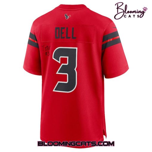 Houston Texans “Tank Dell” 2024 Red Football Jersey