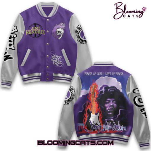 Jimi Hendrix “Power of Love > Love of Power” Baseball Jacket