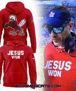 Liberty Flames x JESUS WON Limited Edition Red Hoodie