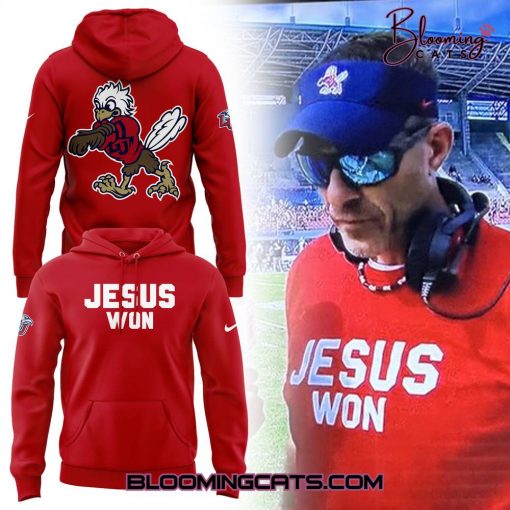 Liberty Flames x JESUS WON Limited Edition Red Hoodie