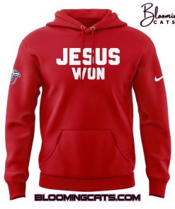 Liberty Flames x JESUS WON Limited Edition Red Hoodie