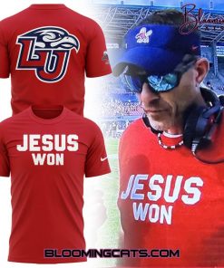 Liberty Flames x JESUS WON Limited Edition Red Shirt