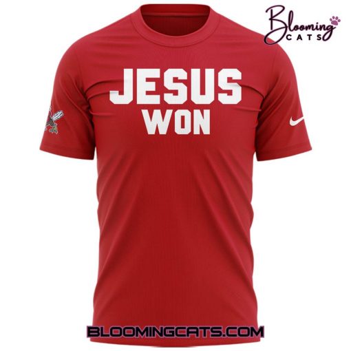 Liberty Flames x JESUS WON Limited Edition Red Shirt