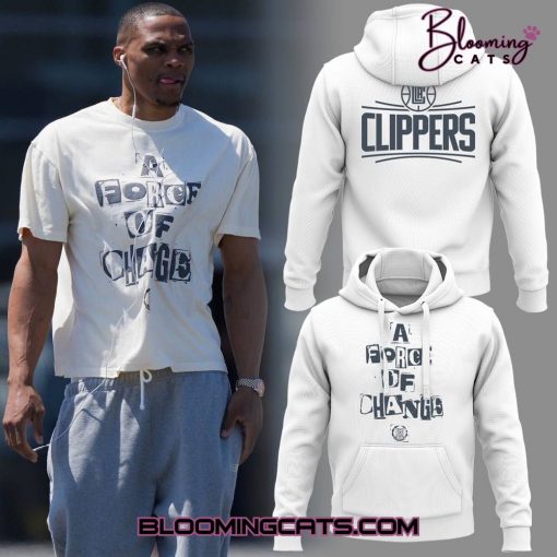 Los Angeles Clippers A Force Of Change Limited Edition White Hoodie