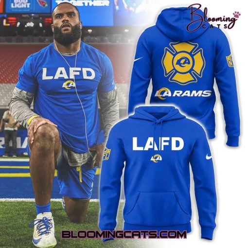 Los Angeles Rams LAFD Limited Edition Blue Hoodie