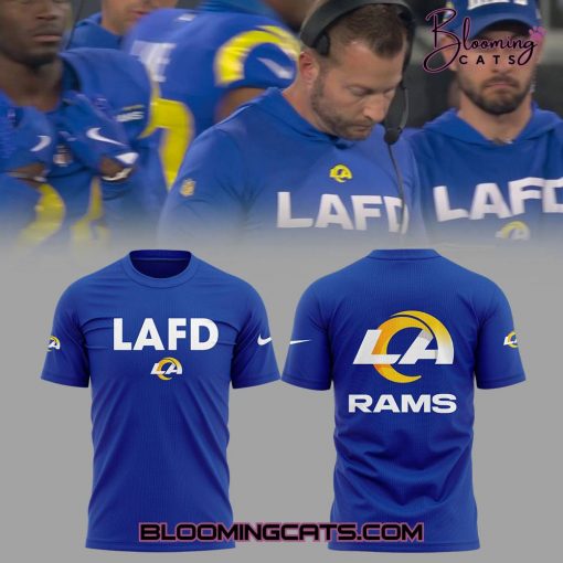 Los Angeles Rams LAFD Limited Edition Blue T-shirt