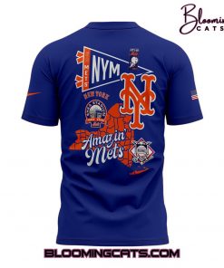 METS Never Stop Fighting For America Tshirt