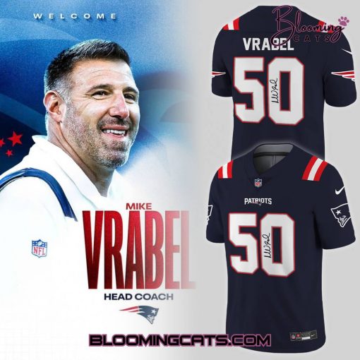 New England Patriots x Mike Vrabel Limited Edition Football Jersey