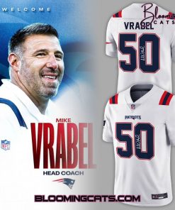 New England Patriots x Mike Vrabel Limited Edition White Football Jersey