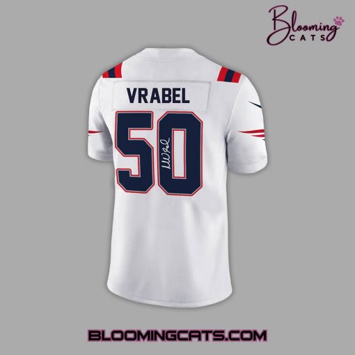 New England Patriots x Mike Vrabel Limited Edition White Football Jersey