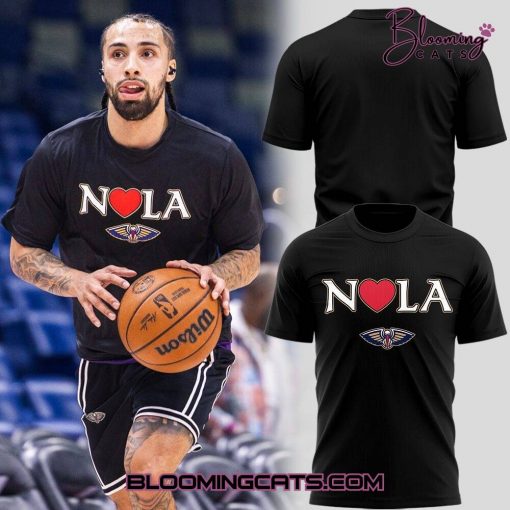 New Orleans Pelicans x Los Angeles Black T-shirt