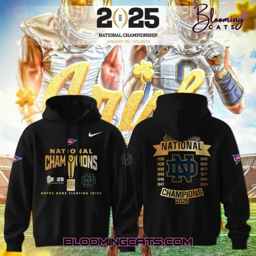 Notre Dame Fighting Irish National Champions 2025 Limited Edition Hoodie