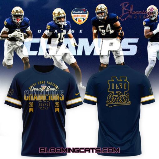 Notre Dame Fighting Irish x Orange Bowl Champions 2025 Limited Edition Tee