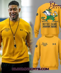 Notre Dame Football “Play Like a Champions Today ” Limited Edition Yellow Sweatshirt