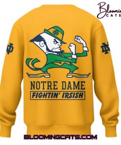 Notre Dame Football Play Like a Champions Today Limited Edition Yellow Sweatshirt 3