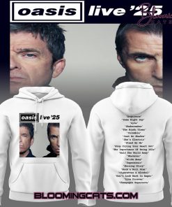 Oasis Live 25′ World Tour Limited Edition White Hoodie