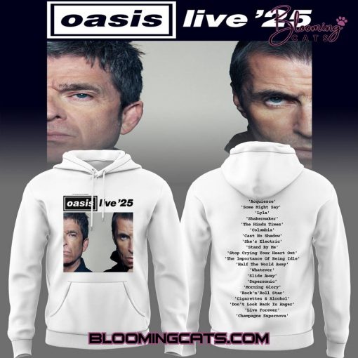 Oasis Live 25′ World Tour Limited Edition White Hoodie