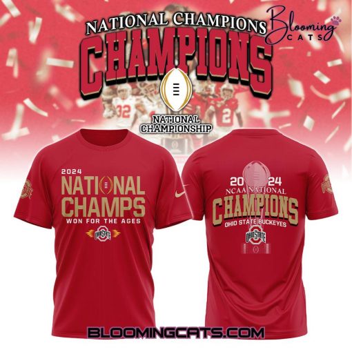 Ohio State Buckeyes 2024 NCAA National Champions Red Shirt