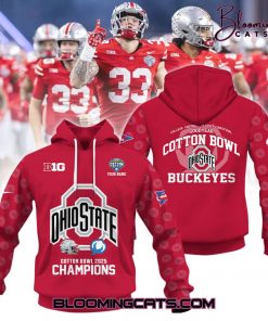 Ohio State Buckeyes Cotton Bowl Champions 2025 Limited Edition Red Hoodie