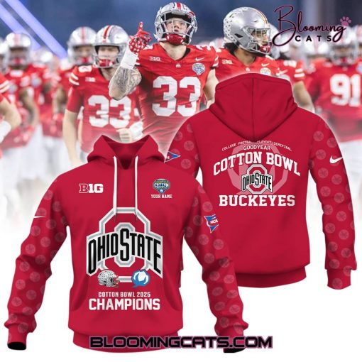 Ohio State Buckeyes Cotton Bowl Champions 2025 Limited Edition Red Hoodie