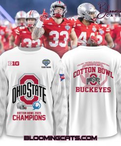 Ohio State Buckeyes Cotton Bowl Champions 2025 Limited Edition White Sweater